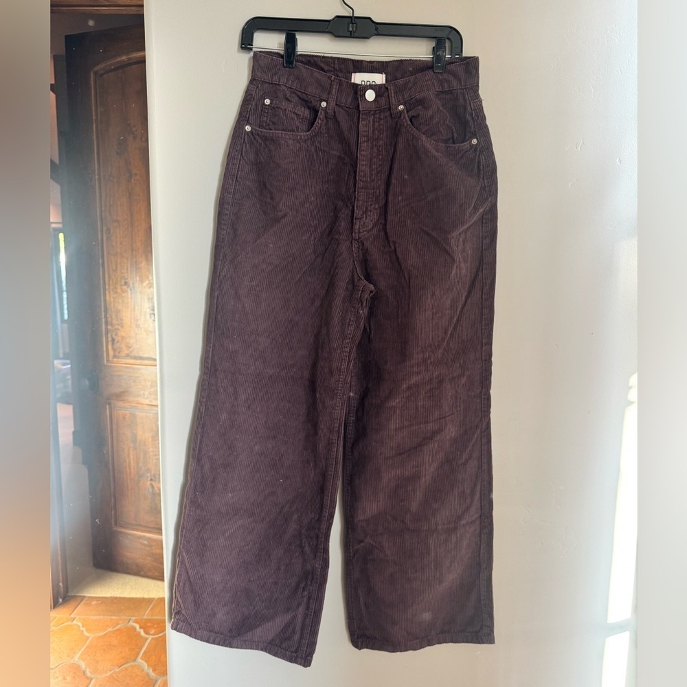 BDG High Rise Wide Leg Corduroy Chocolate Brown Clean Girl Y2K 90’s Chic 29
